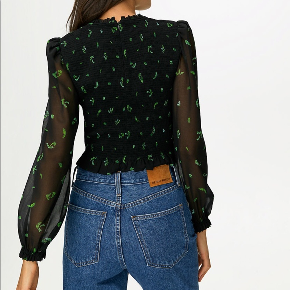 NWOT aritzia wilfred lilith blouse- with parsley leaves - Picture 1 of 5